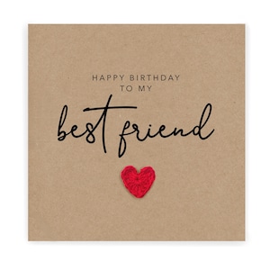 Joyeux anniversaire à mon meilleur ami, carte d’anniversaire simple pour ami, carte d’anniversaire pour ami, ami joyeux anniversaire, carte d’anniversaire Bestie
