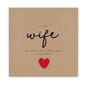 Vrouw 1e kerstkaart, onze eerste kerst samen, kerstkaart voor nieuwe vrouw, 1e kerstkaart voor vrouw, 1e kerst getrouwd