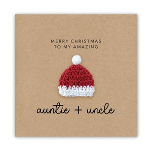 Weihnachten für Tante und Onkel, Tante und Onkel Weihnachtskarte, frohe Weihnachten Tante und Onkel Karte. Tante & Onkel Weihnachtskarte