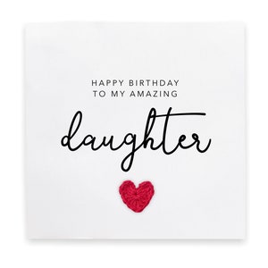 Carte d'anniversaire simple pour fille, carte d'anniversaire pour fille, carte fille d'amour, joyeux anniversaire pour fille, joyeux anniversaire incroyable