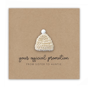 Pregnancy Announcement Card, Your Official Promotion Notice From Sister To Auntie, Baby reveal, Baby Announcement Card to Auntie