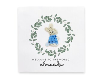 Personalised New Baby Card Welcome to the World Card, Custom Name New Born Baby Card, Congratulations Baby Girl Card, Expecting Card Boy