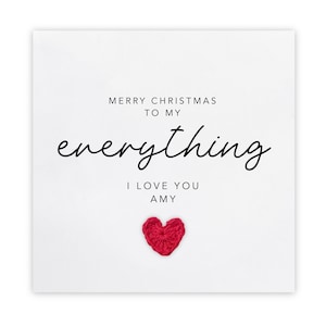 Frohe Weihnachten für mein Alles, Weihnachtskarte für Partner Frau Mann Freundin Freund, personalisierte Weihnachtskarte für Partner