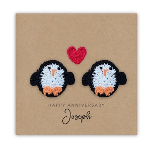 Carte d’anniversaire personnalisée You’re My Penguin, carte de mariage d’anniversaire Love Valentines, carte Penguin, Happy Valentines Day, je t’aime