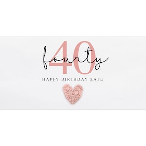 Personalisierte Geburtstags 40.Geldbrieftasche, personalisierter Geld-Umschlag, Brieftasche, Geschenkgutschein, Geburtstagsgeschenk, Geld-Umschlag, 40.Geburtstag