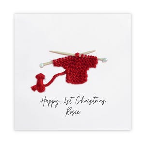 1ère carte de Noël personnalisée, 1ère carte de Noël, 1ère carte de Noël, 1ère carte de Noël pour fils, 1ère carte de Noël pour fille, 1ère carte de Noël, fait main