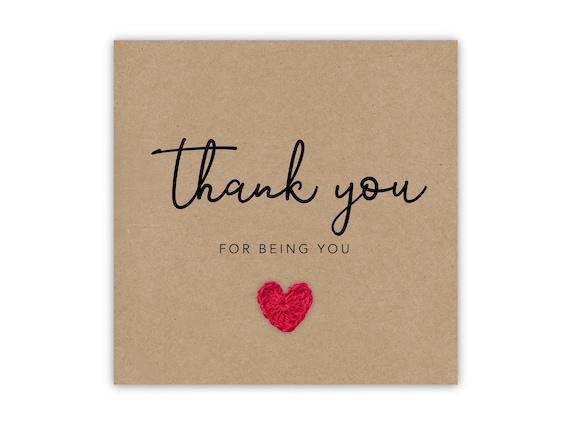 Best Friend Thank You Card, Thank You for Being You, for Best Friend,  Bestie Card, Kind Note Card, Kindness Card, Positivity Card 