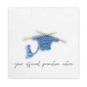 Coming Soon Pregnancy Announcement Card, Your Official Promotion Notice, Baby Coming Soon, Baby on the way Card