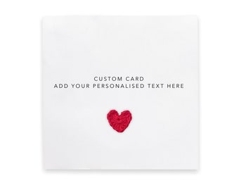 Carte texte personnalisée, Carte entièrement personnalisable, Carte avec paroles de chanson, Carte citation, Carte de voeux personnalisée, Carte texte propre, Carte personnalisée, Fait main