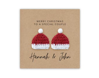 Gepersonaliseerde kerstkaart voor koppels, pasgetrouwde kerstkaart, meneer en mevrouw Kerstmis, kerstkaart man en vrouw, stel