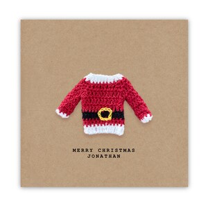 Cartão de Natal com nome personalizado, Cartão de Natal engraçado, Pacote de cartões de Natal, Cartão de Natal divertido com Papai Noel, Feito à mão, Cartão de trocadilho, Engraçado