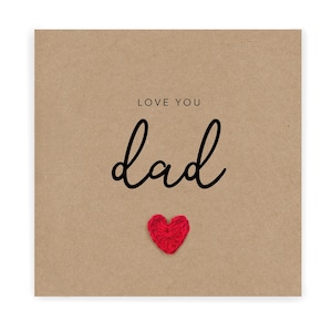 Je t'aime papa carte de fête des pères, carte de fête des pères personnalisée pour papa, carte d'anniversaire papa simple, carte de remerciement papa pour papa spécial