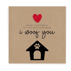 Tarjeta de Navidad de la momia del perro, tarjeta de Navidad de personalización para la momia del perro, tarjeta de la mamá del perro de Navidad, tarjeta de Navidad para la momia del perro