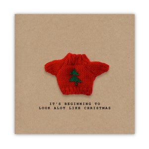Lot de cartes de Noël, Décoration d'arbre, Carte à pull de Noël, Lot de cartes de Noël, Ornement, Jeu de cartes de Noël, Fait main, Décoration d'arbre