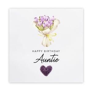 Happy Birthday To My Amazing Auntie, Aunite Birthday, Happy Birthday Auntie Card from Niece Nephew, Birthday Card Aunt, Card for Her, Flower