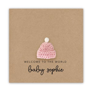 Carte personnalisée de nouveau-né, carte de bébé souvenir, carte personnalisée de bienvenue dans le monde, carte de félicitations de bébé, carte de bébé nouvelle arrivée, souvenir