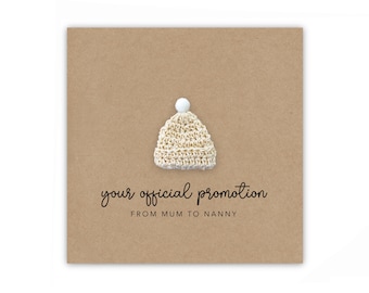 Pregnancy Announcement Card, Your Official Promotion Notice From Mum to Grandma , Baby reveal,  Card to Grandma Mum, Nanny, Nan