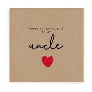 Feliz primera Navidad como mi tío, primera tarjeta de Navidad para tía, tarjeta de Navidad bebé, 1ª Navidad, tarjeta de Navidad tía del bebé