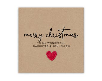 Merry Christmas Daughter and Son in Law Card, Christmas Card for Daughter and Son in Law, Daughter Christmas Card, Son in Law Christmas Card