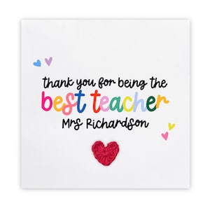 Personnalisée, carte de remerciement, carte de remerciement d'avoir fait partie de mon histoire, carte de remerciement pour enseignant, meilleur enseignant, mentor, ami, fin d'école
