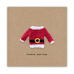 Kerstkaartpakket, fleece Navidad grappige kersttrui, kerstkaartpakket, kerstkaartset, handgemaakt, woordspeling, grappig