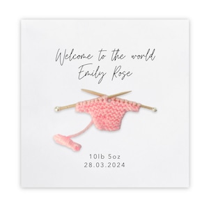 Cartão novo personalizado do bebê, cartão do bebê da lembrança, cartão personalizado de boas-vindas ao mundo, cartão dos parabéns do bebê, cartão novo do bebê da chegada, lembrança