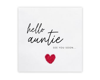 Pregnancy Announcement Card, Your Official Promotion Notice From Best Friend To Auntie, Baby reveal, Baby Announcement Card to Auntie