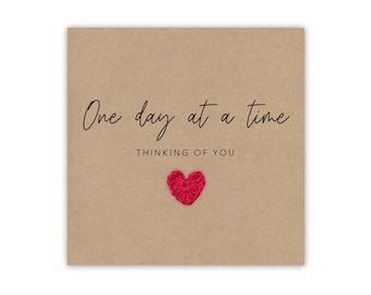 Thinking of You, Bereavement Card, Sympathy Card, Thinking of You Card, Condolence Card, Sending Hug, Grieving, One Day at a time, Funeral