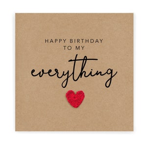Feliz cumpleaños a mi tarjeta de todo, tarjeta de cumpleaños, tarjeta de cumpleaños para novia, novio, esposo, esposa, cumpleaños de prometido, feliz cumpleaños