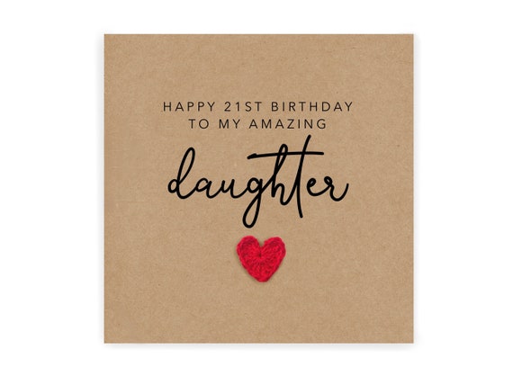 Happy 21st Birthday to My Amazing Daughter Simple Birthday - Etsy Sweden