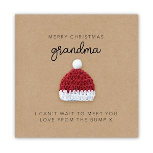 Buon Natale per la nonna da Bump, cartolina di Natale carina per la nonna, cartolina di Natale per papà, cartolina di Natale da Bump