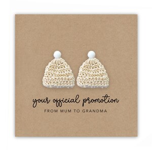 Carte d'annonce de grossesse, votre avis de promotion officiel de maman à grand-mère, révélation de bébé, carte à grand-mère maman, jumeaux, jumeaux attendus