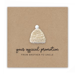 Pregnancy Announcement Card, Your Official Promotion Notice From Brother To Uncle, Baby reveal, Baby Announcement Card to Uncle, Brother