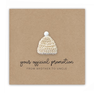 Pregnancy Announcement Card, Your Official Promotion Notice From Brother To Uncle, Baby reveal, Baby Announcement Card to Uncle, Brother