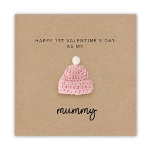 Mummie 1e valentijnskaart, Happy First Valentines Card voor mama, mama Valentines Card, Happy Valentines Day-cadeau voor moeder, van baby
