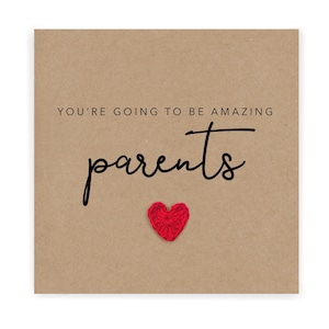 New parents - Parents to be Card - Simple New Baby Card for new parents from friend - Handmade Card for new mum and dad - Send to recipient