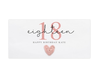 Personalised Birthday 18th Money Wallet, Personalised Money Envelope, Wallet, Gift Voucher , Birthday Gift, Money Envelope, 18th Birthday