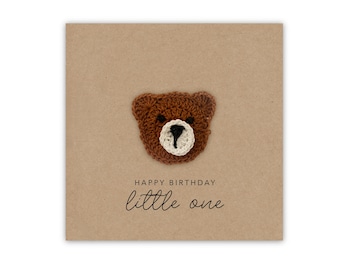 Happy Birthday Little One, To A Special Daughter, First Birthday Card, Bear Birthday Card, Cute Birthday, 1st Birthday Card, Birthday