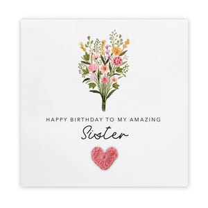 Cartão de aniversário da irmã, cartão para o aniversário da irmã, cartão de aniversário para ela, irmã do cartão de aniversário do poema, cartão de aniversário especial da irmã