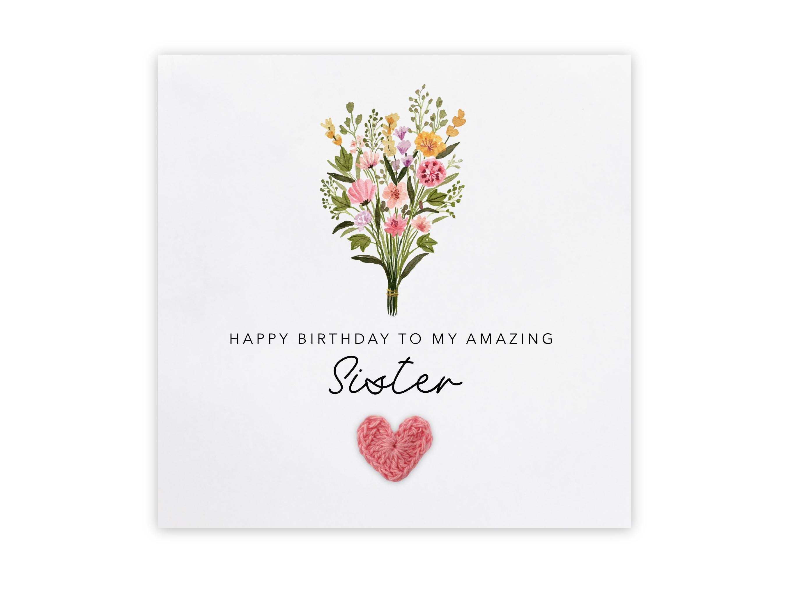 Sister Birthday Card, Card For Sister's  Birthday, Birthday Card For Her, Poem Birthday Card Sister, Special Sister Birthday Card
