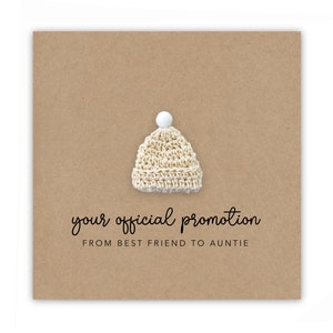 Pregnancy Announcement Card, Your Official Promotion Notice From Best Friend To Auntie, Baby reveal, Baby Announcement Card to Auntie