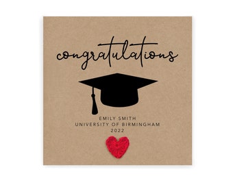Biglietto di laurea personalizzato, biglietto di auguri per la laurea, biglietto di congratulazioni, biglietto di laurea personalizzato