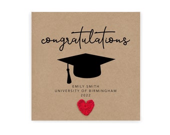 Tarjeta de graduación personalizada, tarjeta de celebración, tarjeta de felicitación de graduación, tarjeta de felicitación, tarjeta de grado de graduación, personalizada