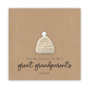 Vous allez être à nouveau une carte d’arrière-grands-parents, carte d’annonce de grossesse, arrière-grand-parent, nouvelle grossesse de bébé à nouveau, grands-parents