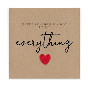 Happy Valentines To My Alles - Einfache Valentinstagskarte für Partner Frau Mann Freundin Freund - Rustikale Karte für Sie / Ihn