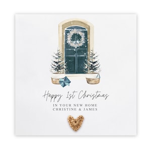 Carte personnalisée premier Noël dans votre nouvelle maison, carte 1er Noël dans votre nouvelle maison, carte de Noël personnalisée dans votre nouvelle maison, Noël