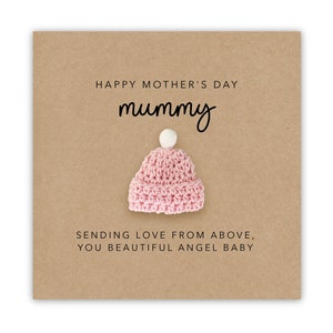 Feliz Día de la Madre para Mamá de "Bebé en el Cielo", Tarjeta para Madre en Duelo/Pérdida de Bebé, Bebé Ángel, Bebé Arcoíris del Día de la Madre, Desde el Cielo
