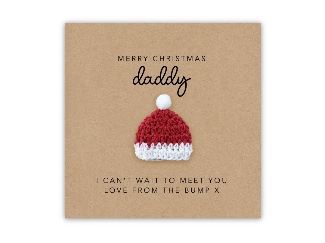 Merry Christmas Daddy From Bump, Christmas Card for Dad, Daddy to Be ...