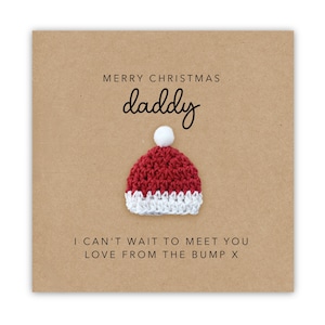 Feliz Navidad para papá desde la pancita, tarjeta navideña para papá, tarjeta navideña para futuros papás gemelos, linda tarjeta navideña desde la pancita, futura mamá