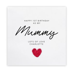 Alles Gute zum Geburtstag als meine Mama, Einfache Geburtstagskarte für Mama vom Baby Sohn Tochter - Handgemachte Karte für Sie, Personalisierte Karte